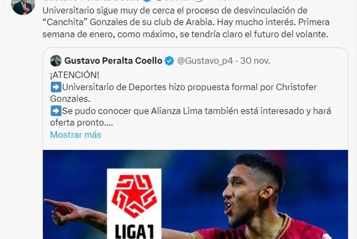 Christofer Gonzáles jugó en Universitario y Sporting Cristal