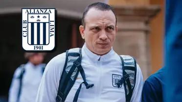 Alejandro Restrepo llegando al partido de Alianza Lima frente a Boys