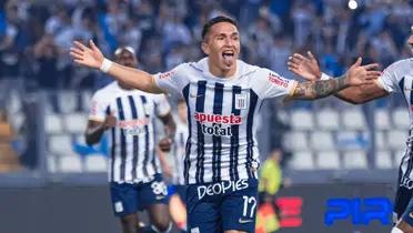 Cristian Neira celebrando su primer gol con Alianza Lima