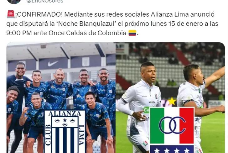 Alianza Lima vs Once Caldas en Matute