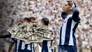 Pablo Sabbag celebrando un gol en el Estadio Monumental