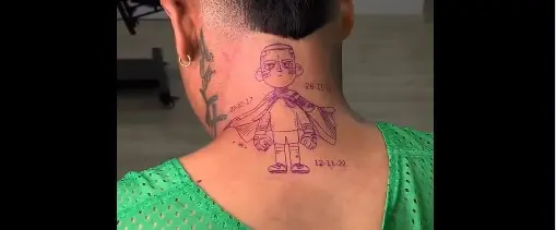 El tatuaje que se hizo Campos