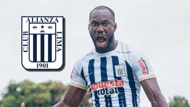 Cecilio Waterman celebrando un gol con Alianza Lima