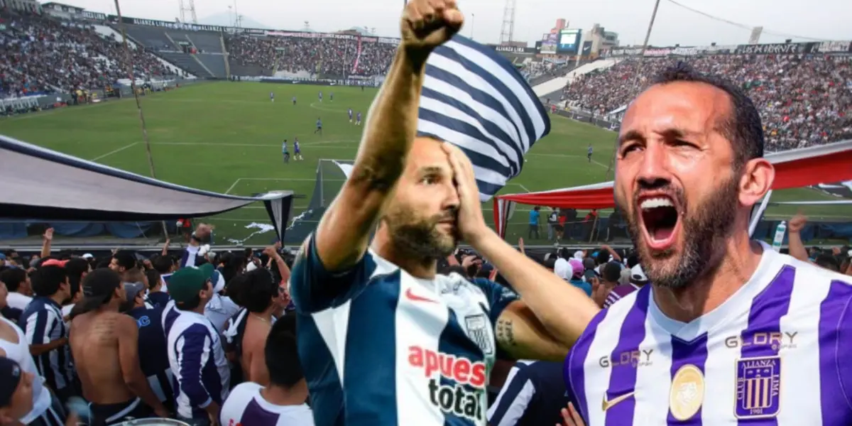 Hernán Barcos con la camiseta de Alianza Lima. 