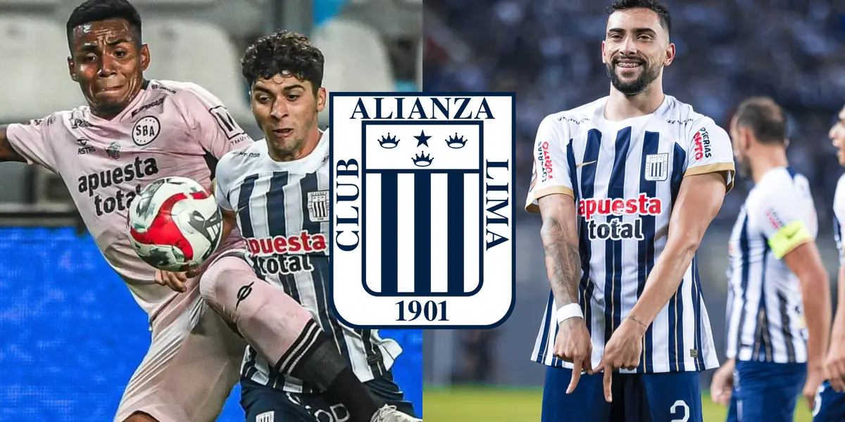 Juan Pablo Freytes celebrando tras anotar su segundo gol con Alianza Lima